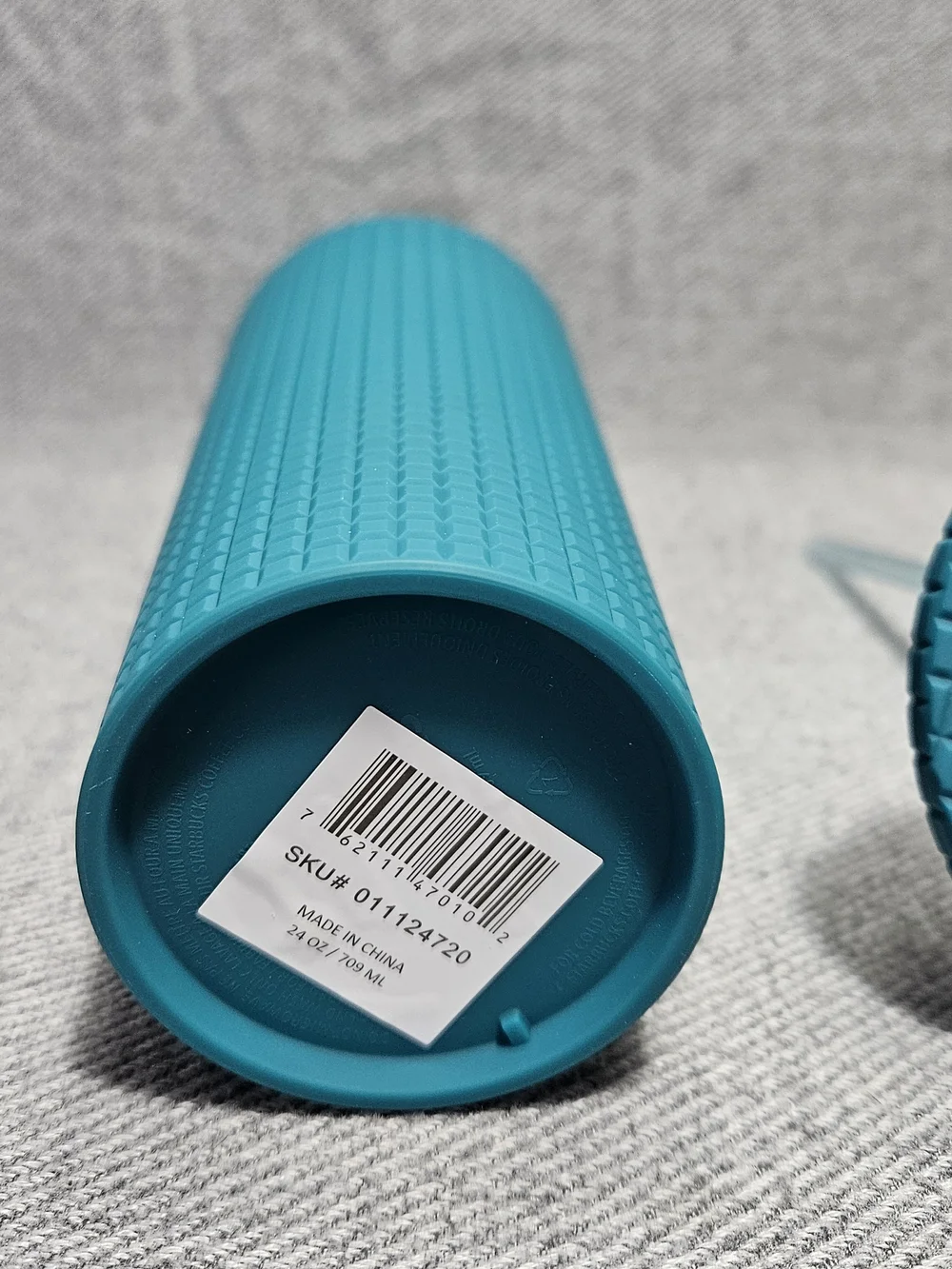 Turquoise Studded Tumbler with Straw